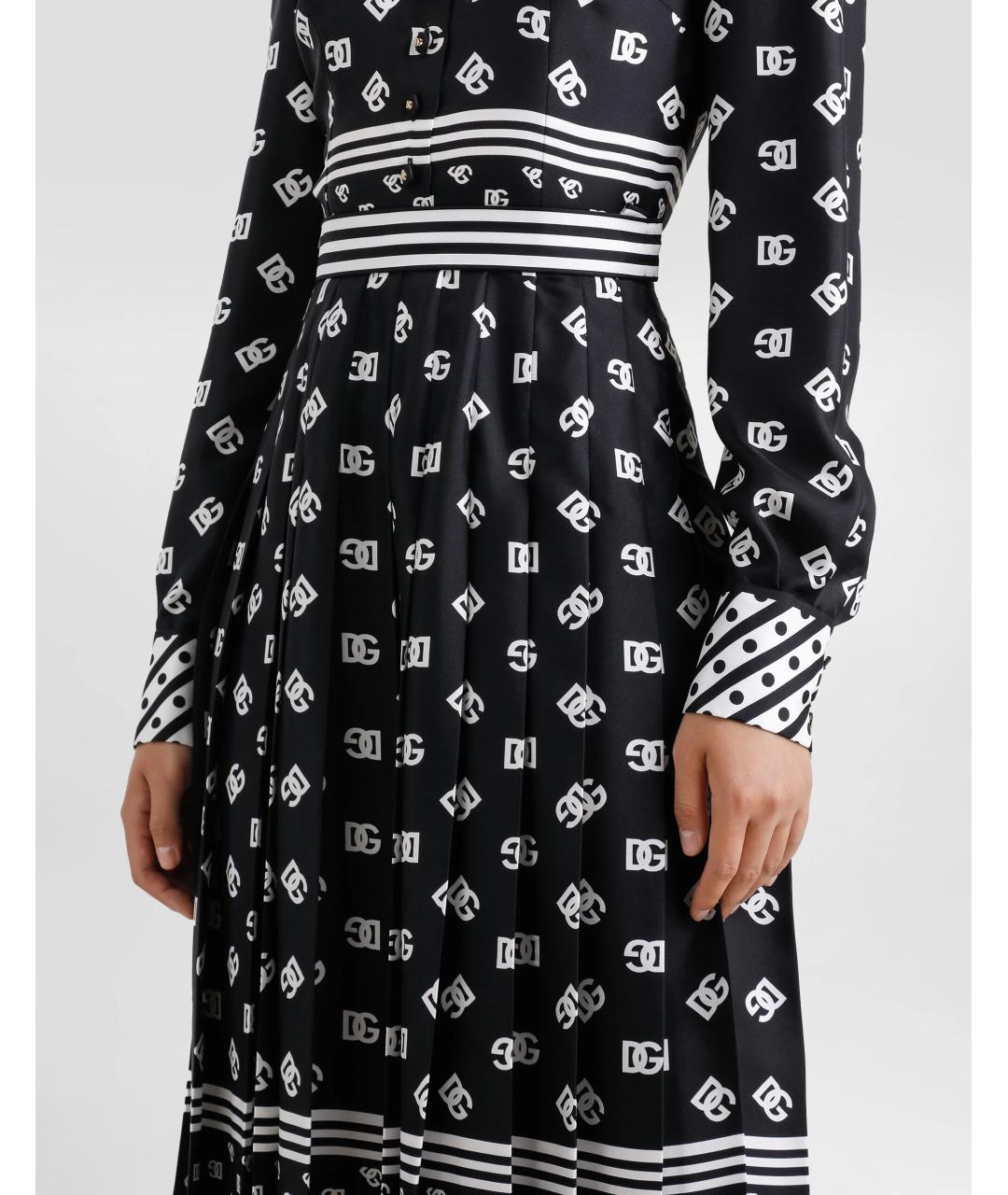 DOLCE&GABBANA Черное повседневное платье, фото 4