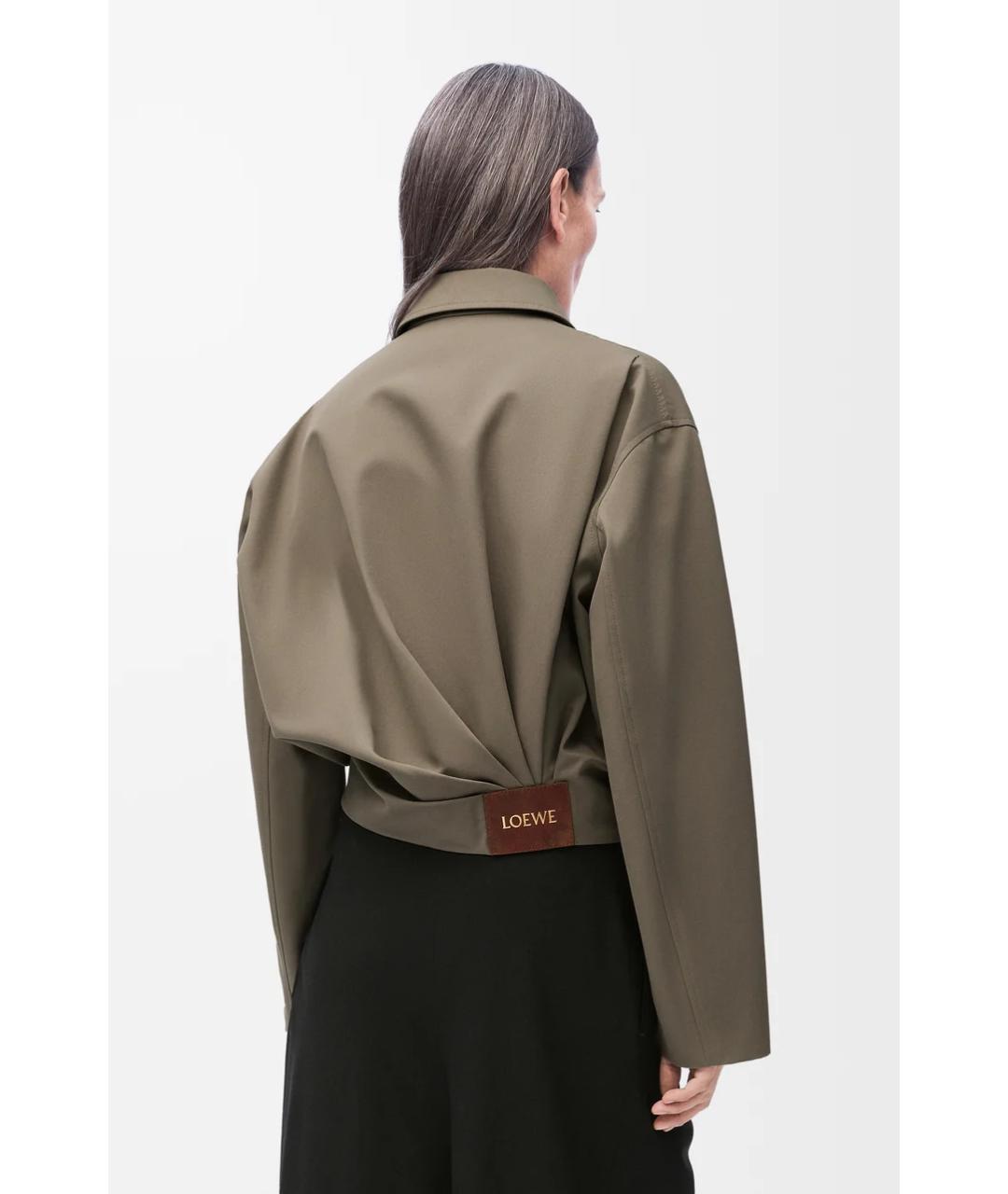 LOEWE Хаки куртка, фото 3