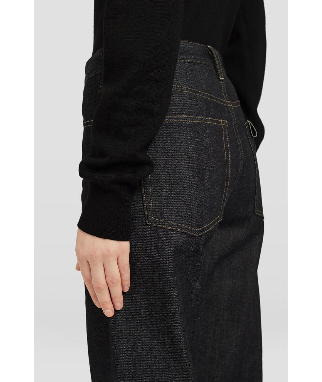 JIL SANDER Темно-синие прямые джинсы, фото 4