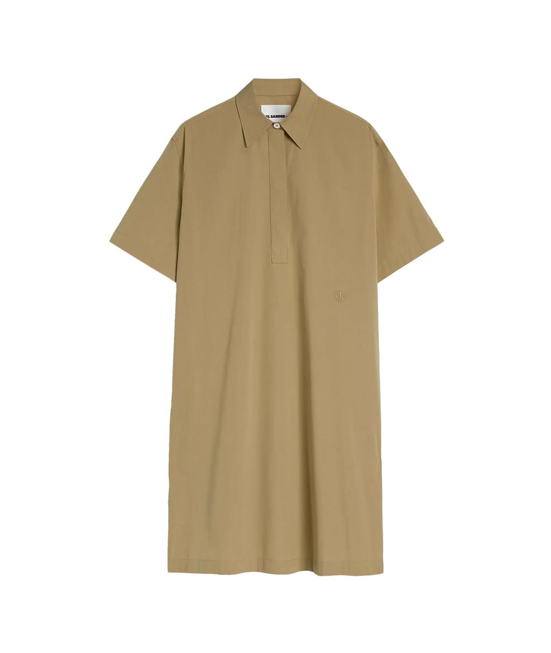 JIL SANDER Хаки повседневное платье, фото 1