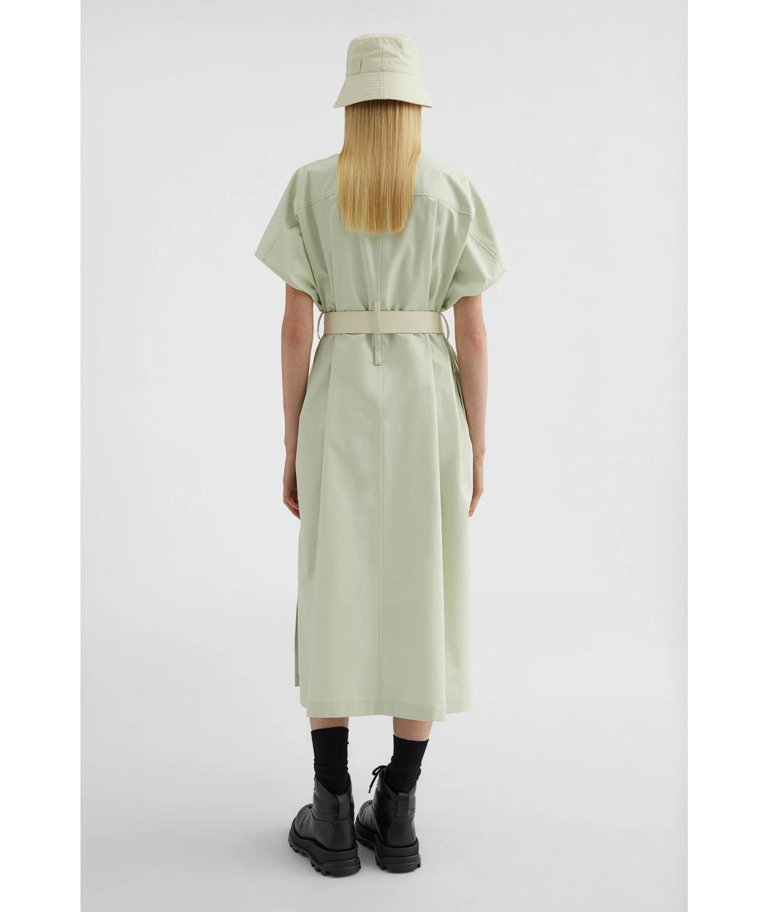 JIL SANDER Салатовыое повседневное платье, фото 4