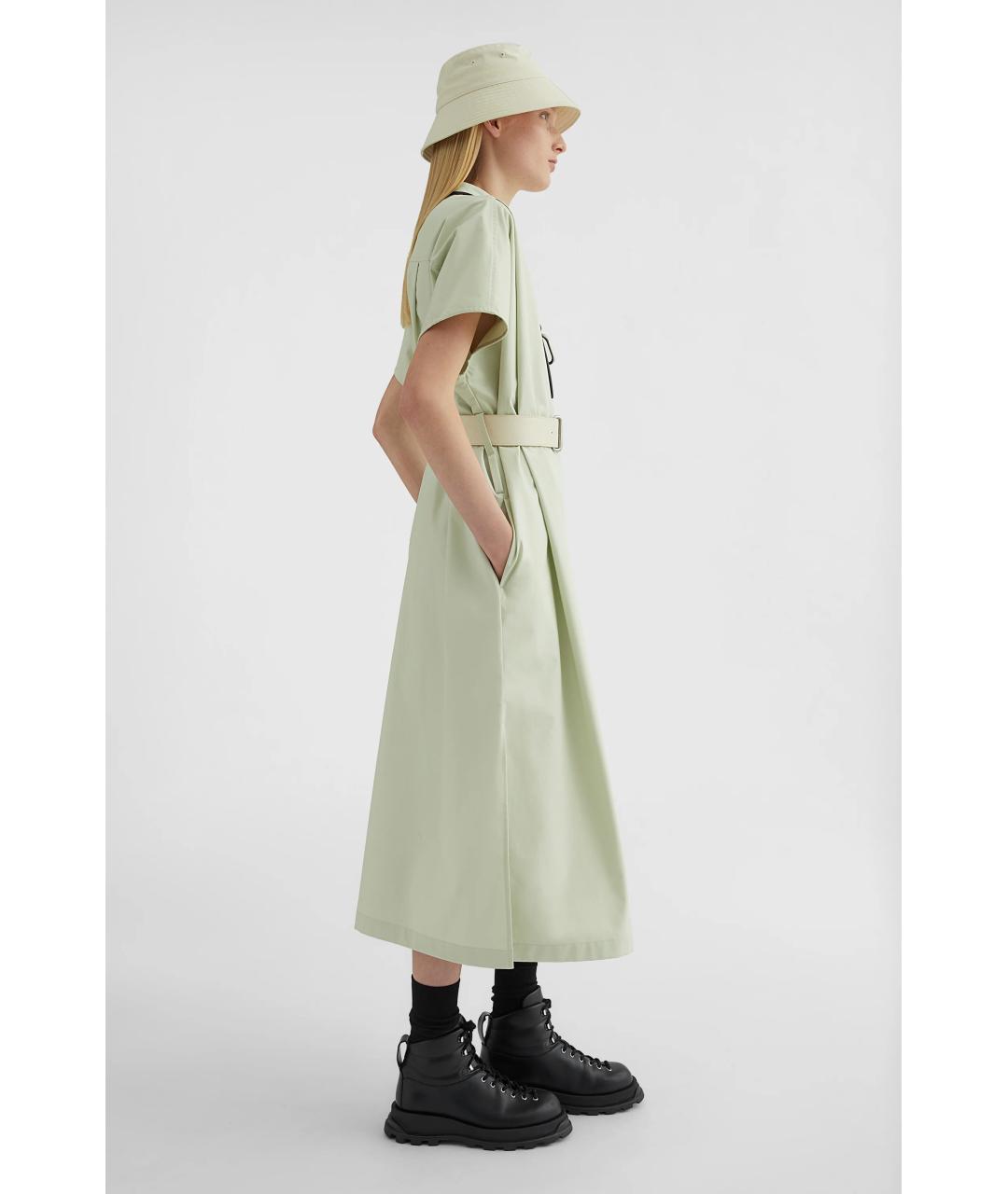 JIL SANDER Салатовыое повседневное платье, фото 3