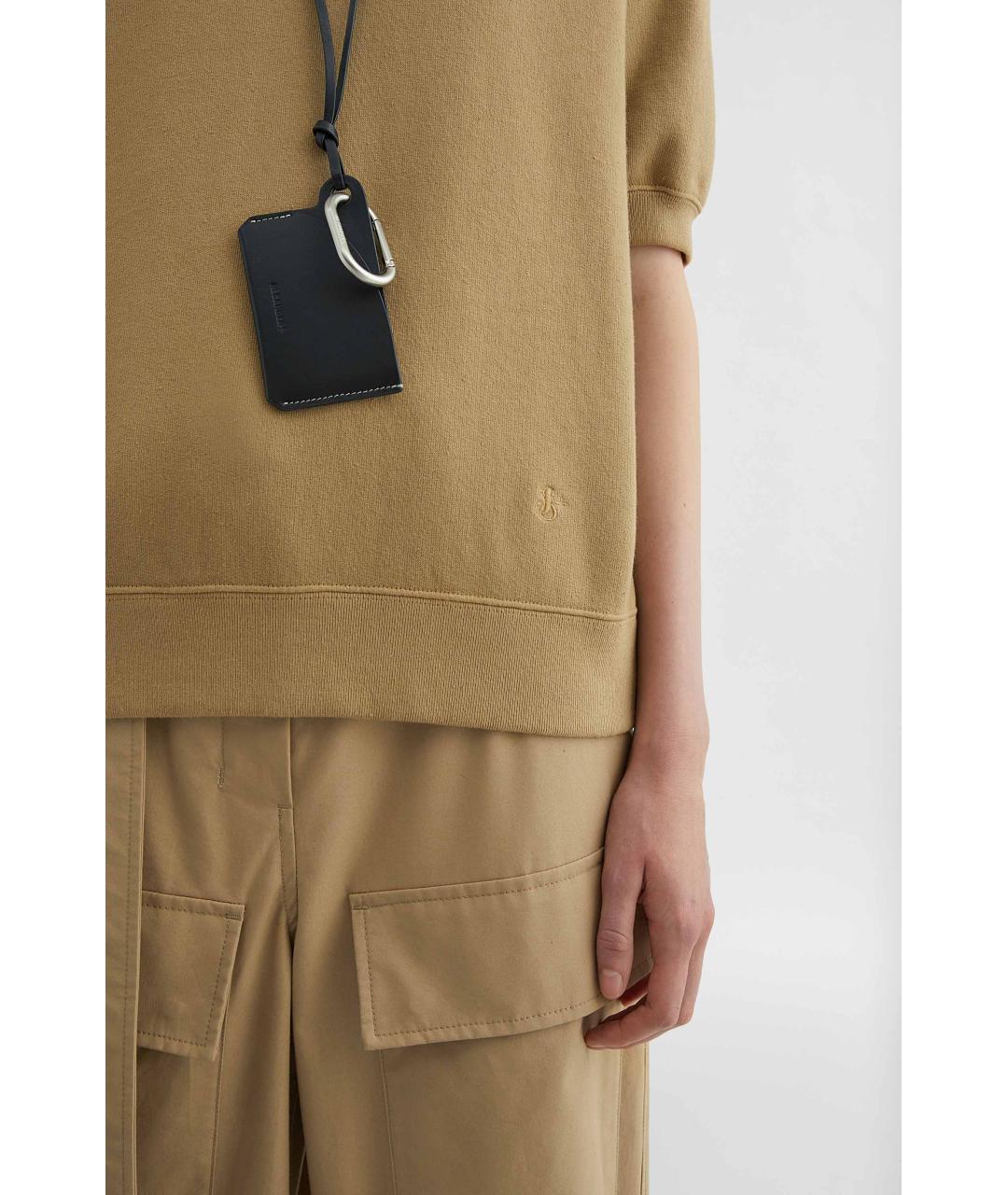 JIL SANDER Хаки футболка, фото 4