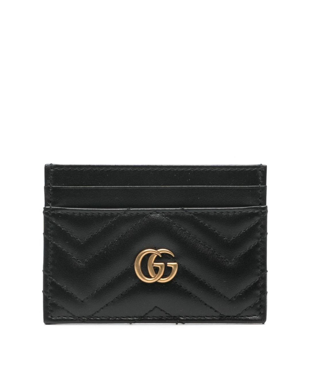GUCCI Черный кожаный кардхолдер, фото 1