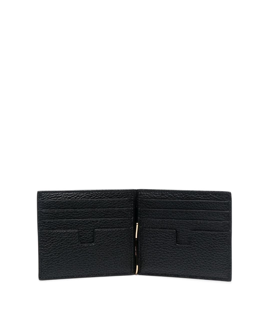 TOM FORD Черный кожаный кошелек, фото 2