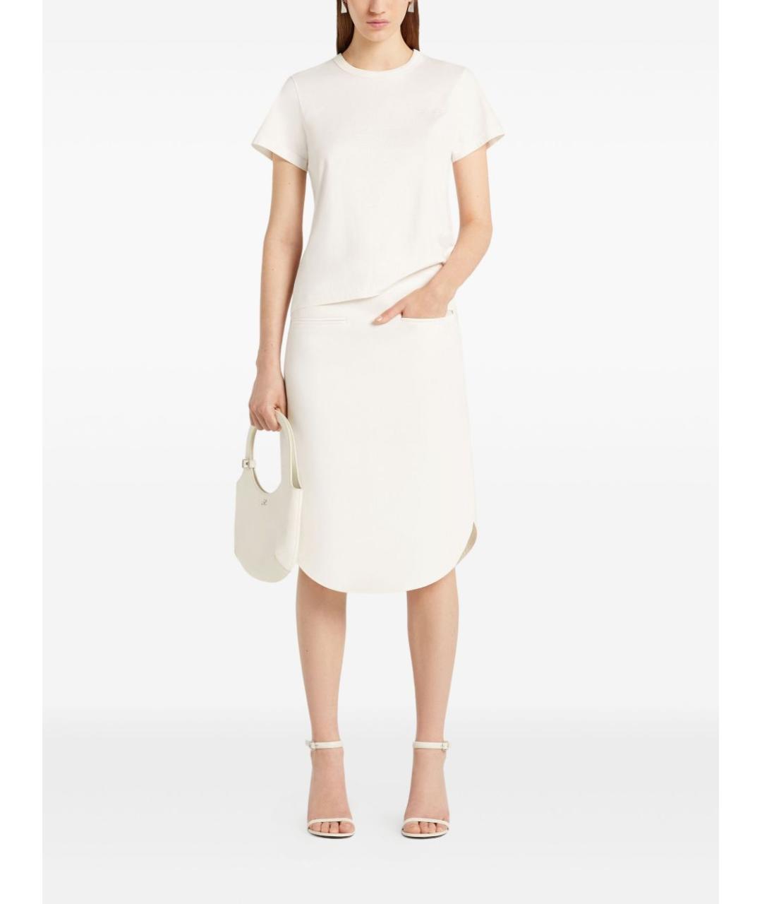 COURREGES Белая хлопковая футболка, фото 3
