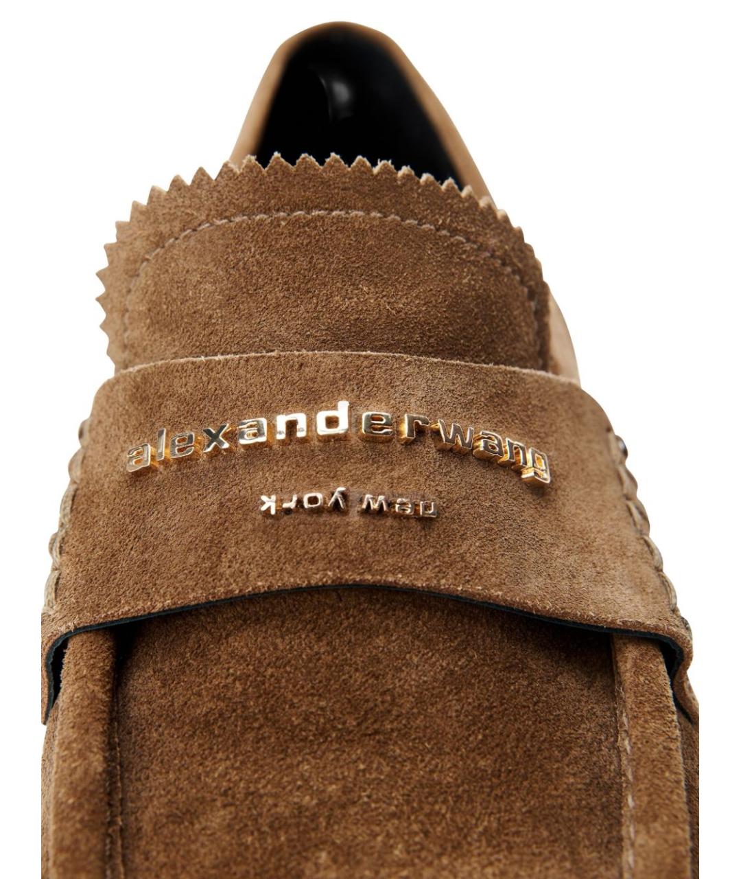 ALEXANDER WANG Коричневые замшевые лоферы, фото 3