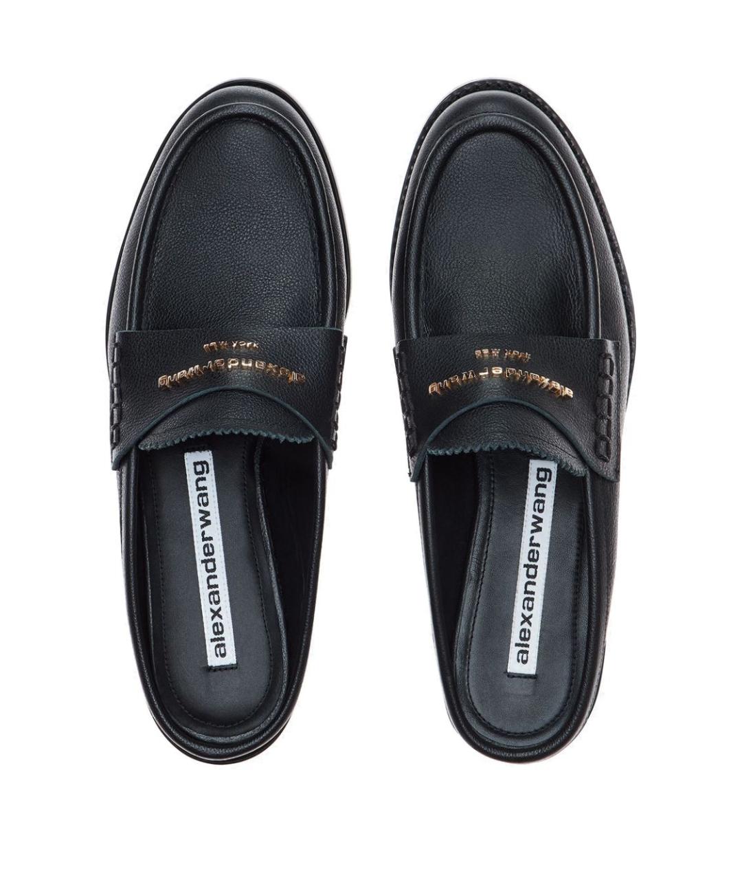 ALEXANDER WANG Черные кожаные лоферы, фото 5