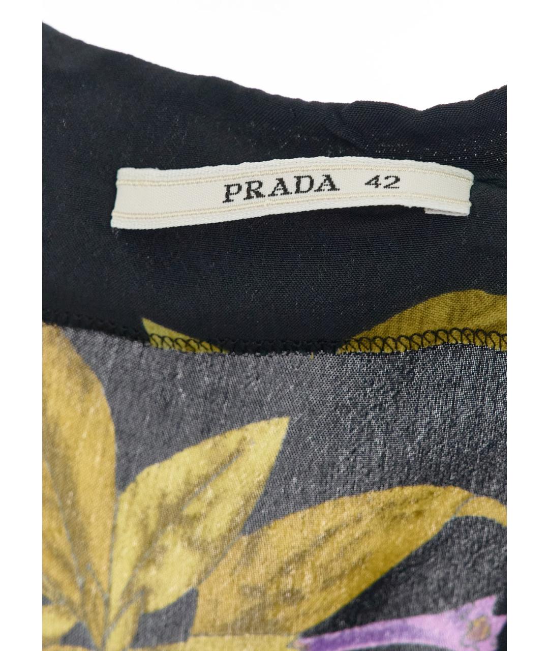 PRADA Черное вискозное повседневное платье, фото 4