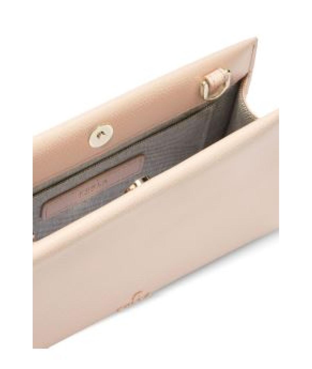 FURLA Бежевая кожаная сумка через плечо, фото 5