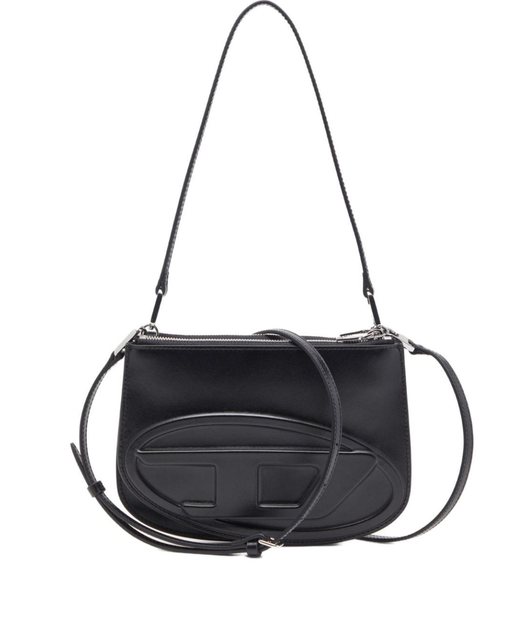 DIESEL Черная сумка через плечо из искусственной кожи, фото 1