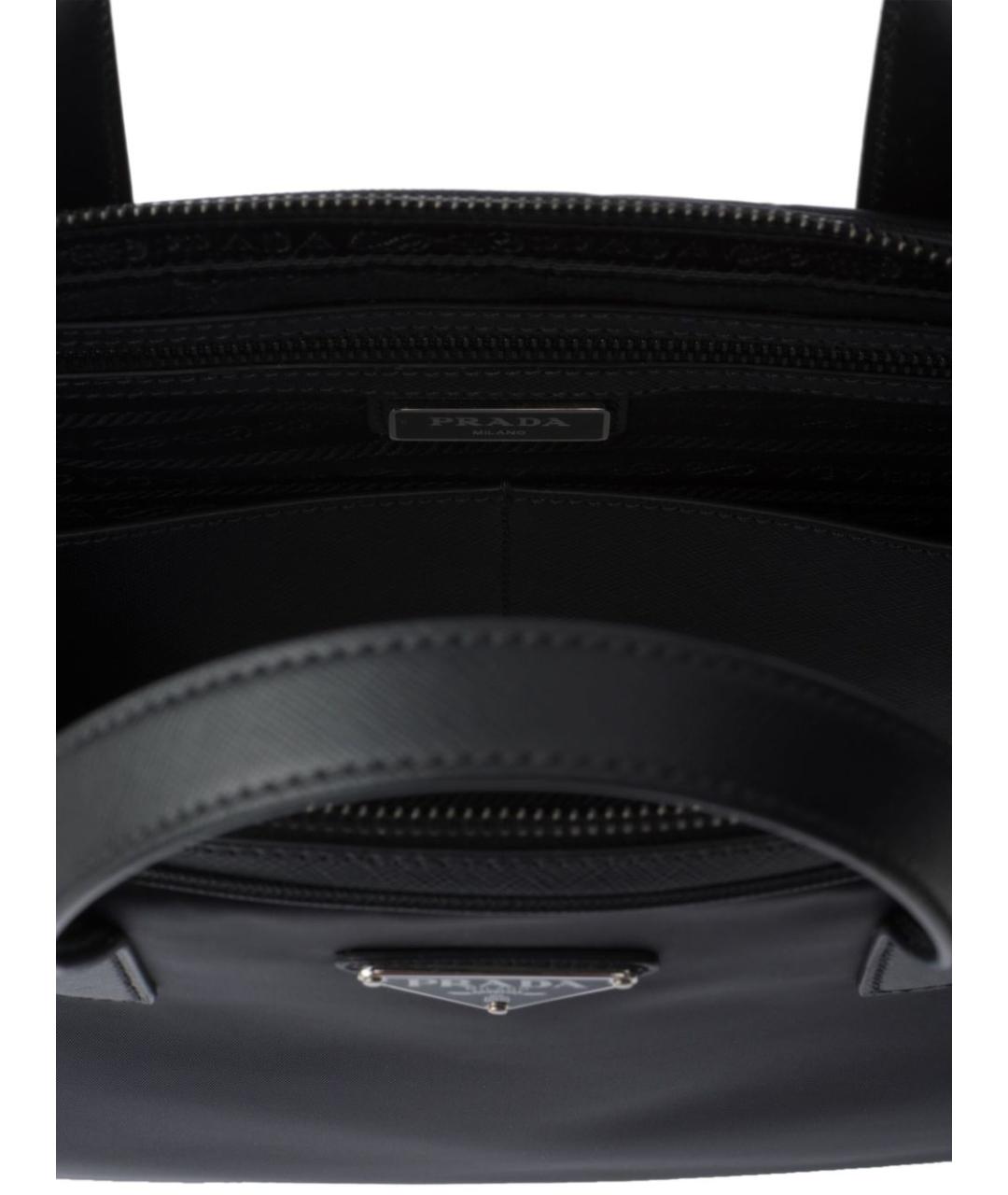 PRADA Черный синтетический портфель, фото 2