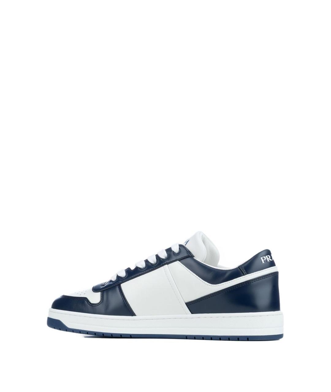 PRADA Белые кожаные низкие кроссовки / кеды, фото 2