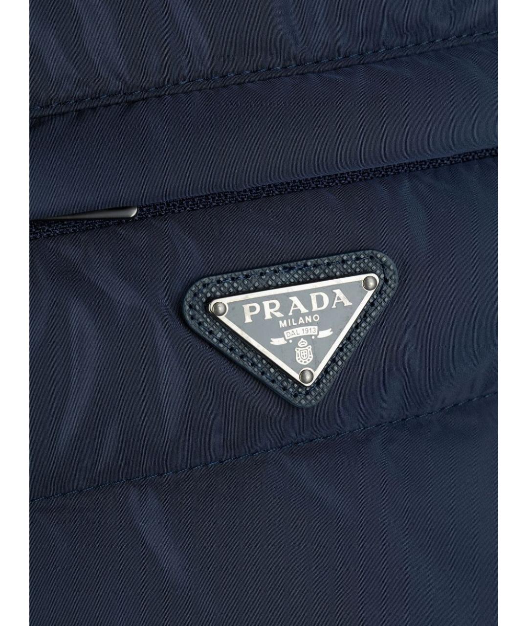 PRADA Синий полиамидовый пуховик, фото 2