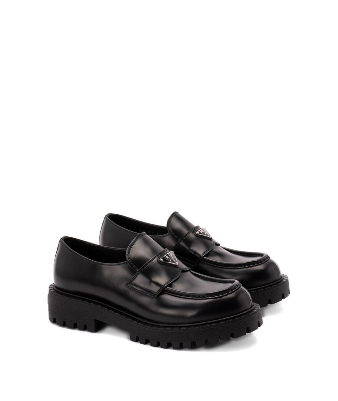 PRADA Черные кожаные лоферы, фото 2