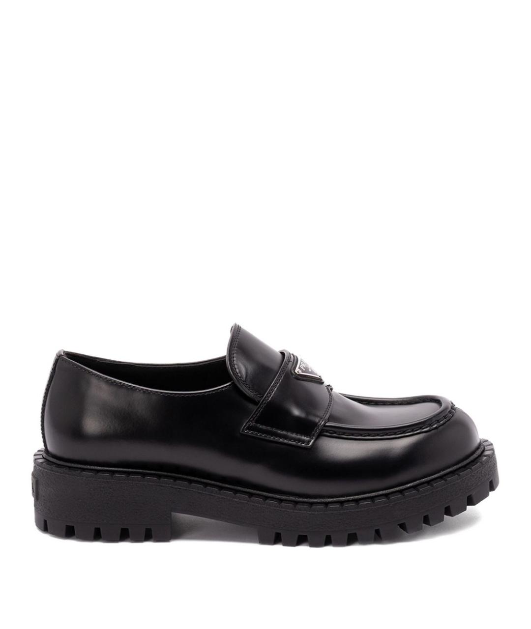 PRADA Черные кожаные лоферы, фото 1