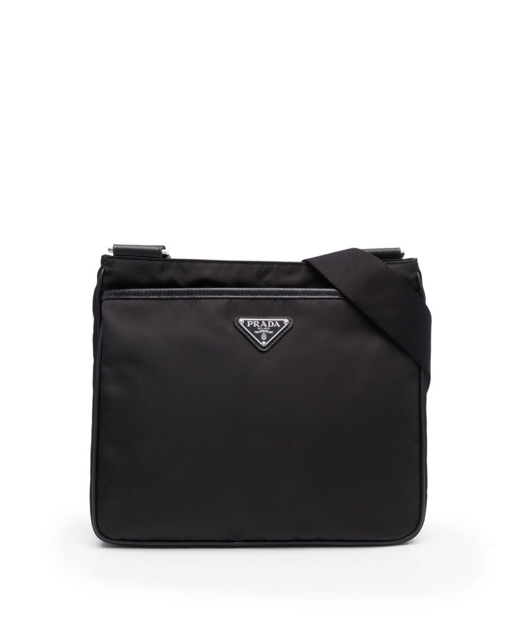 PRADA Черная синтетическая сумка на плечо, фото 1