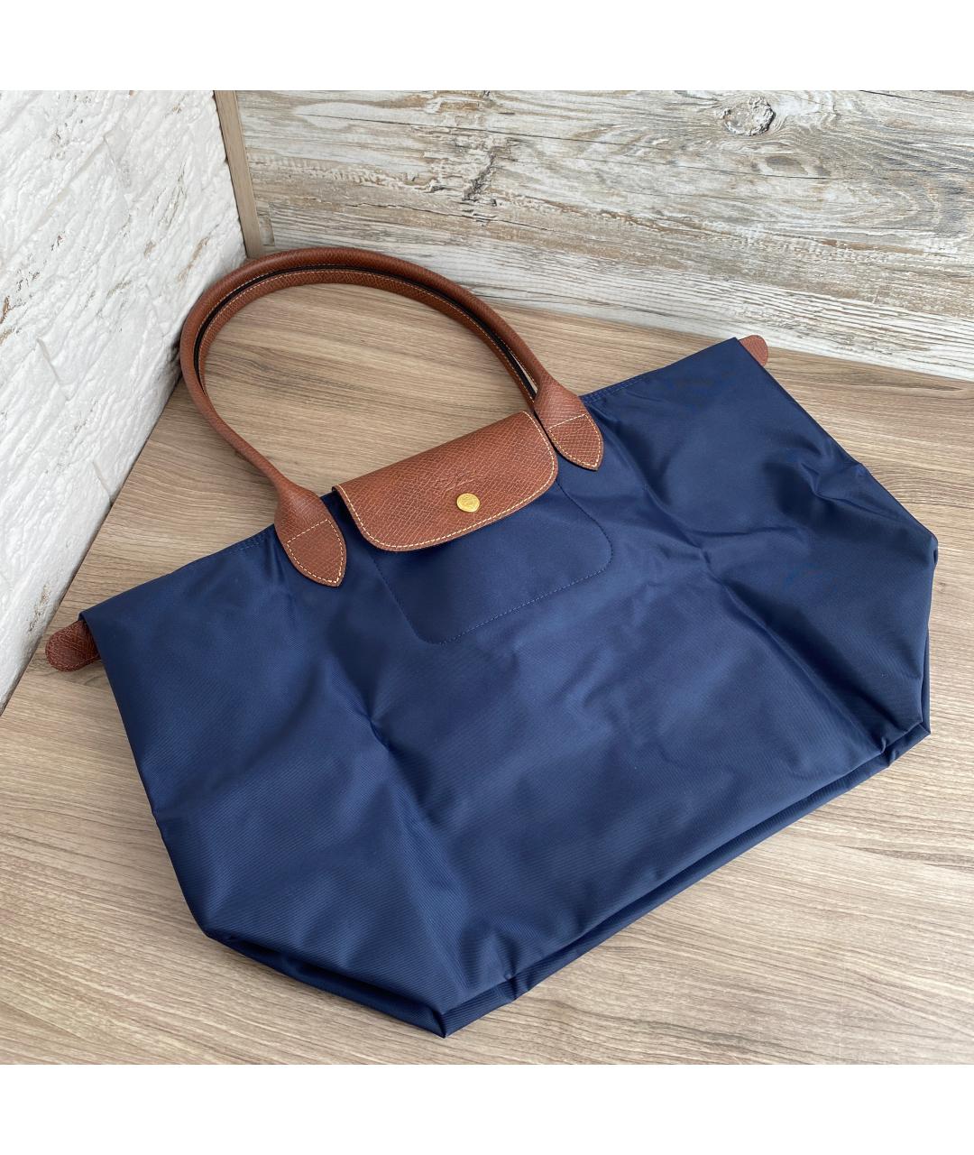 LONGCHAMP Синяя сумка тоут, фото 3