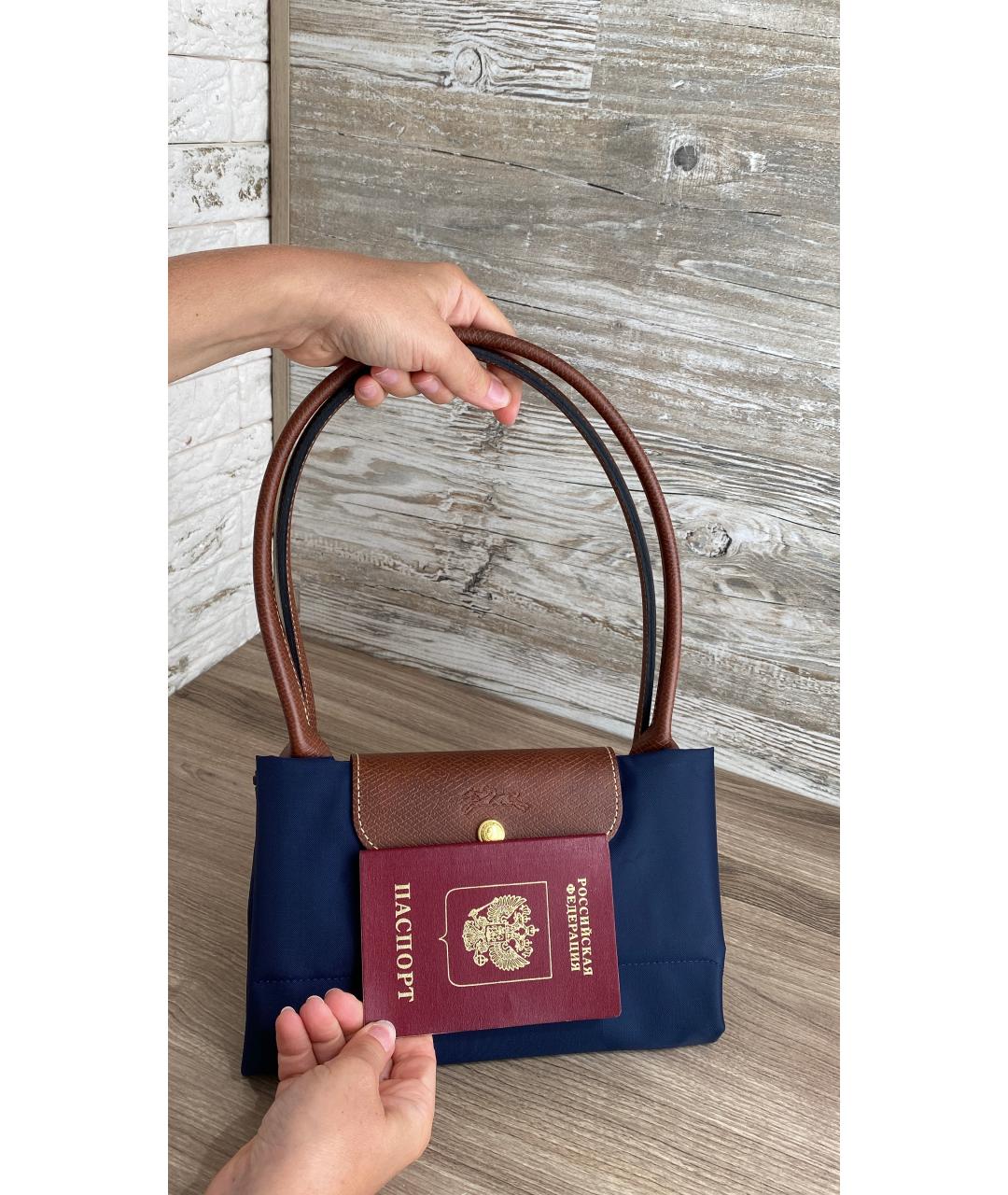 LONGCHAMP Синяя сумка тоут, фото 2