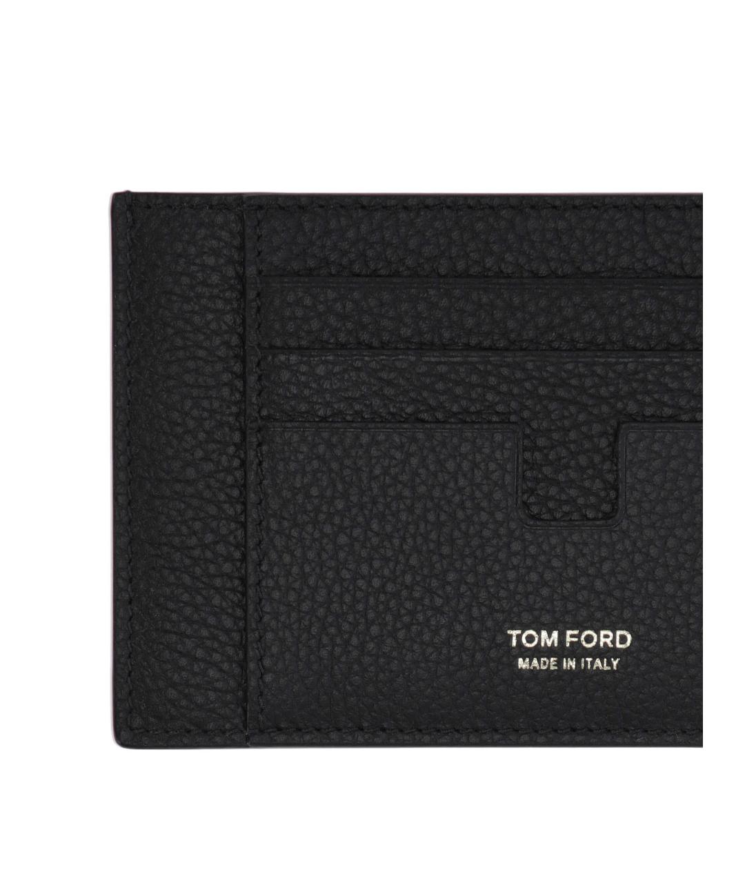TOM FORD Черный кожаный кардхолдер, фото 2