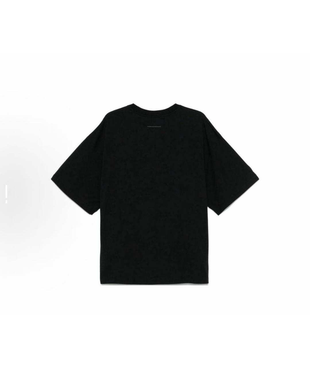 MM6 MAISON MARGIELA Черная хлопковая футболка, фото 2