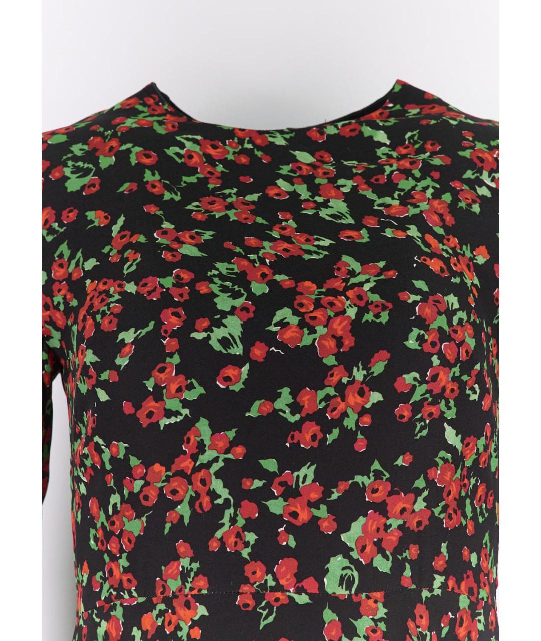 VALENTINO Черное шелковое повседневное платье, фото 3