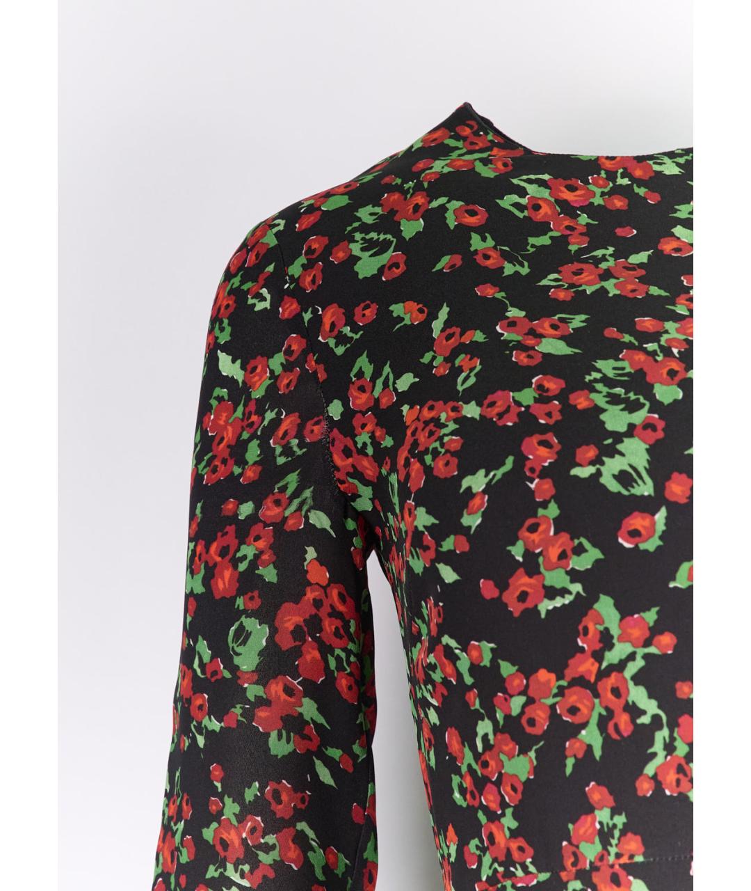 VALENTINO Черное шелковое повседневное платье, фото 2
