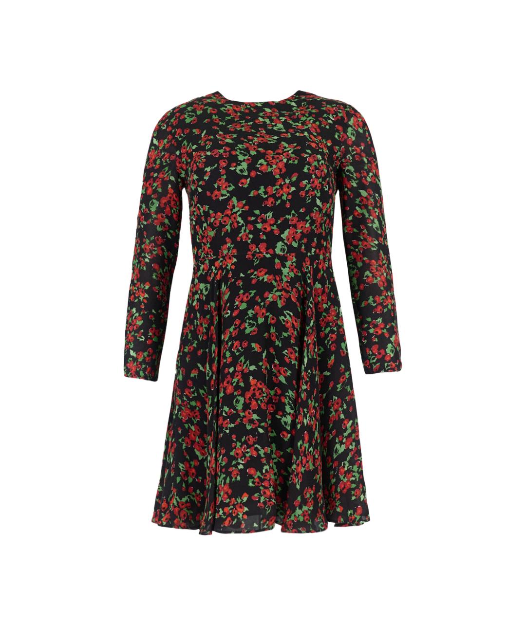 VALENTINO Черное шелковое повседневное платье, фото 1