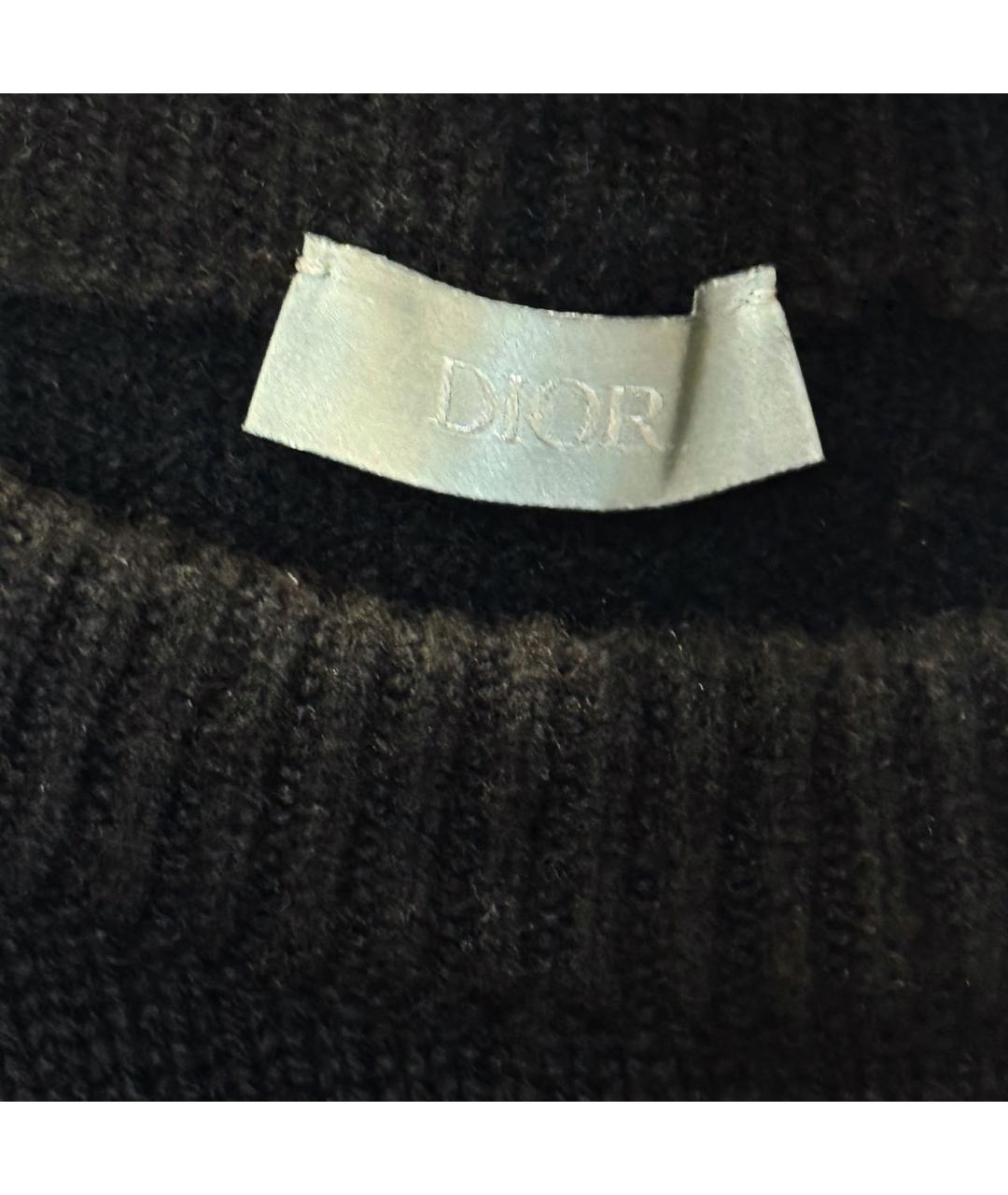 CHRISTIAN DIOR Темно-синий шерстяной джемпер / свитер, фото 4