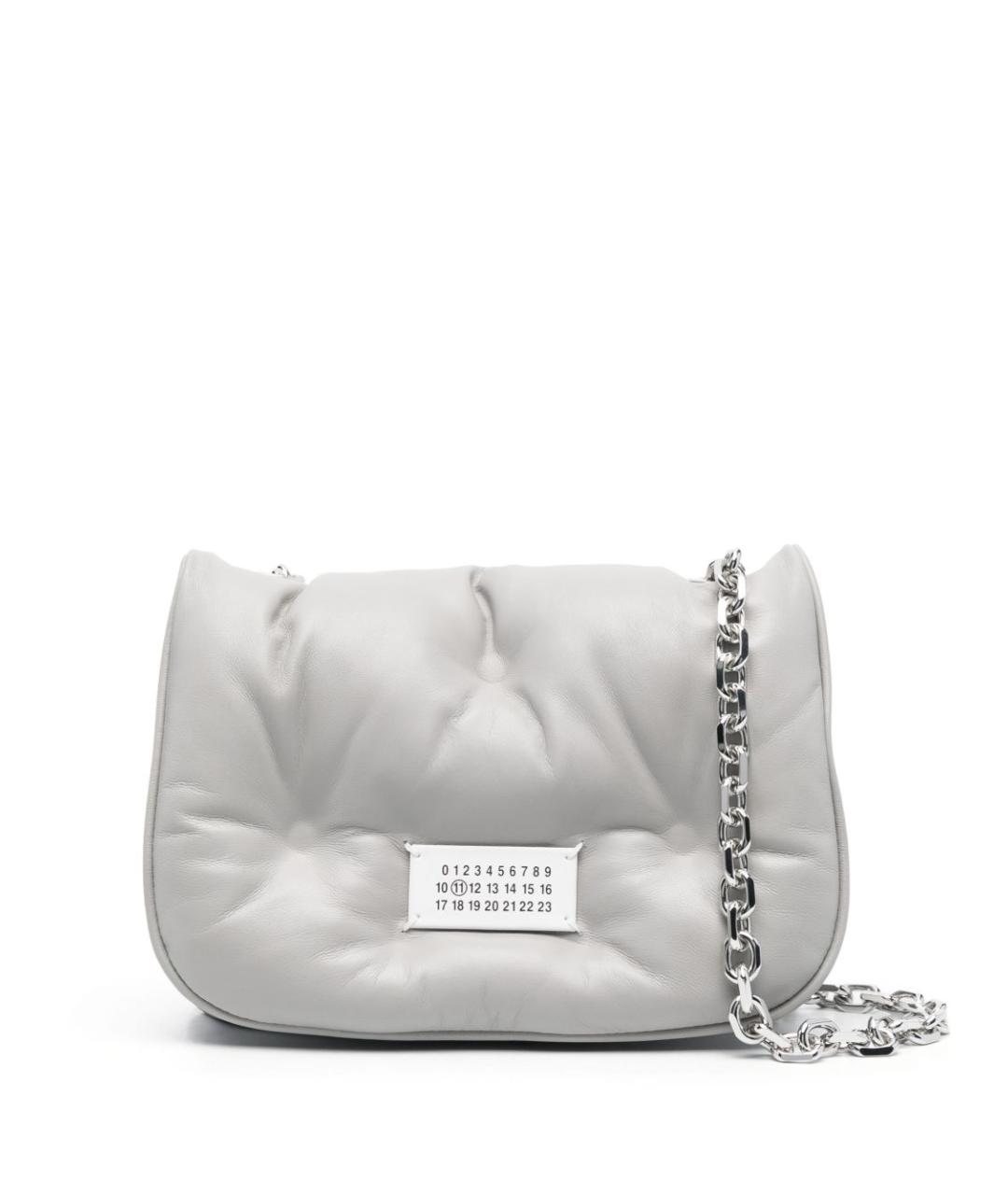 MAISON MARGIELA Серая кожаная сумка через плечо, фото 1