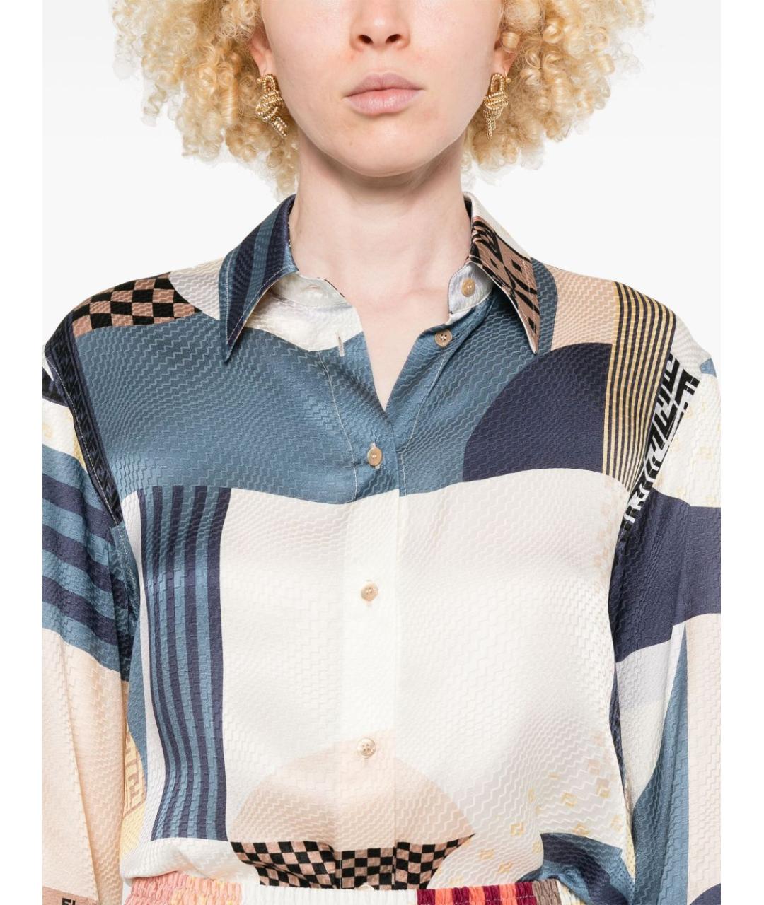 FENDI Мульти шелковая рубашка, фото 3