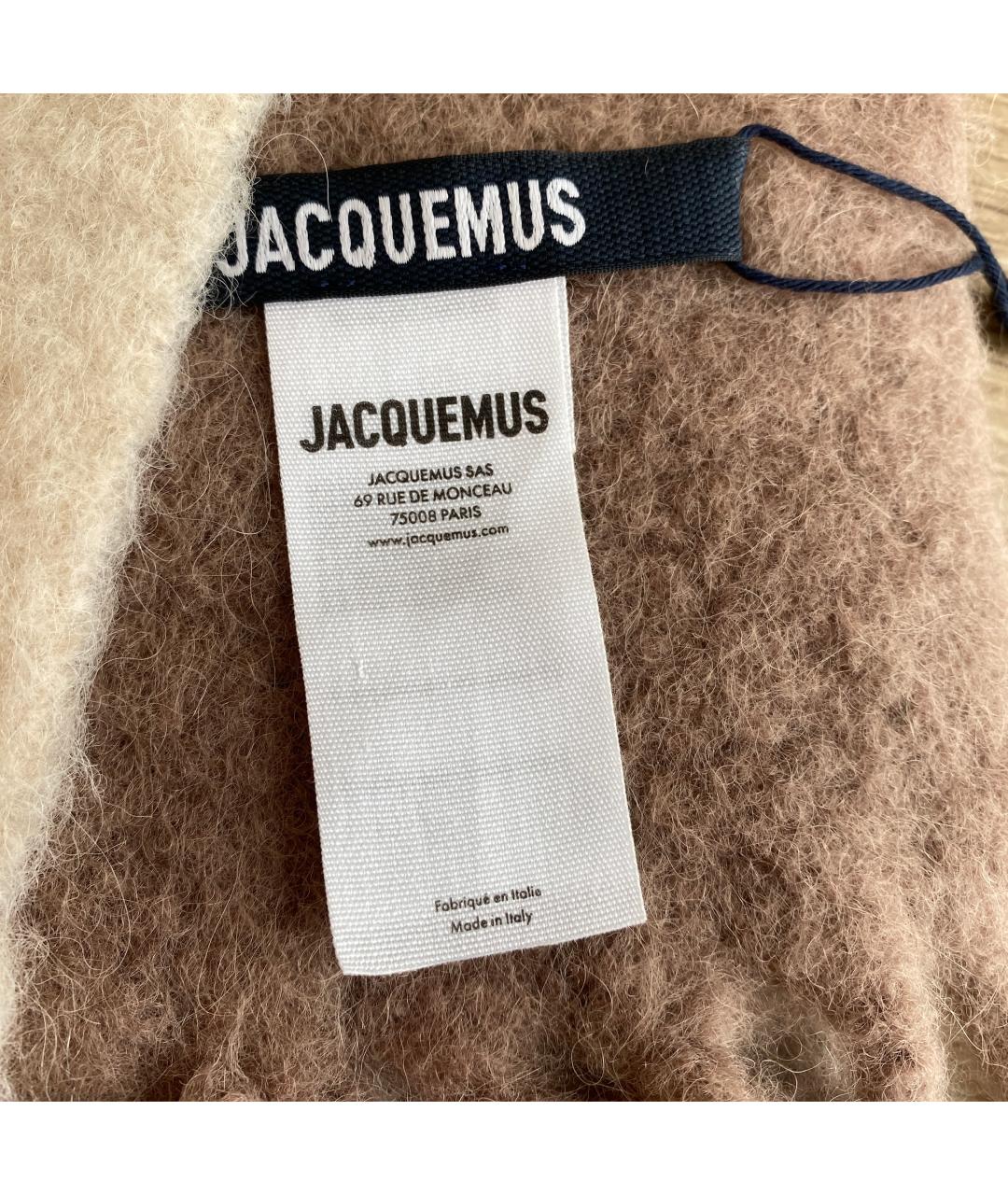 JACQUEMUS Бежевый шарф, фото 3