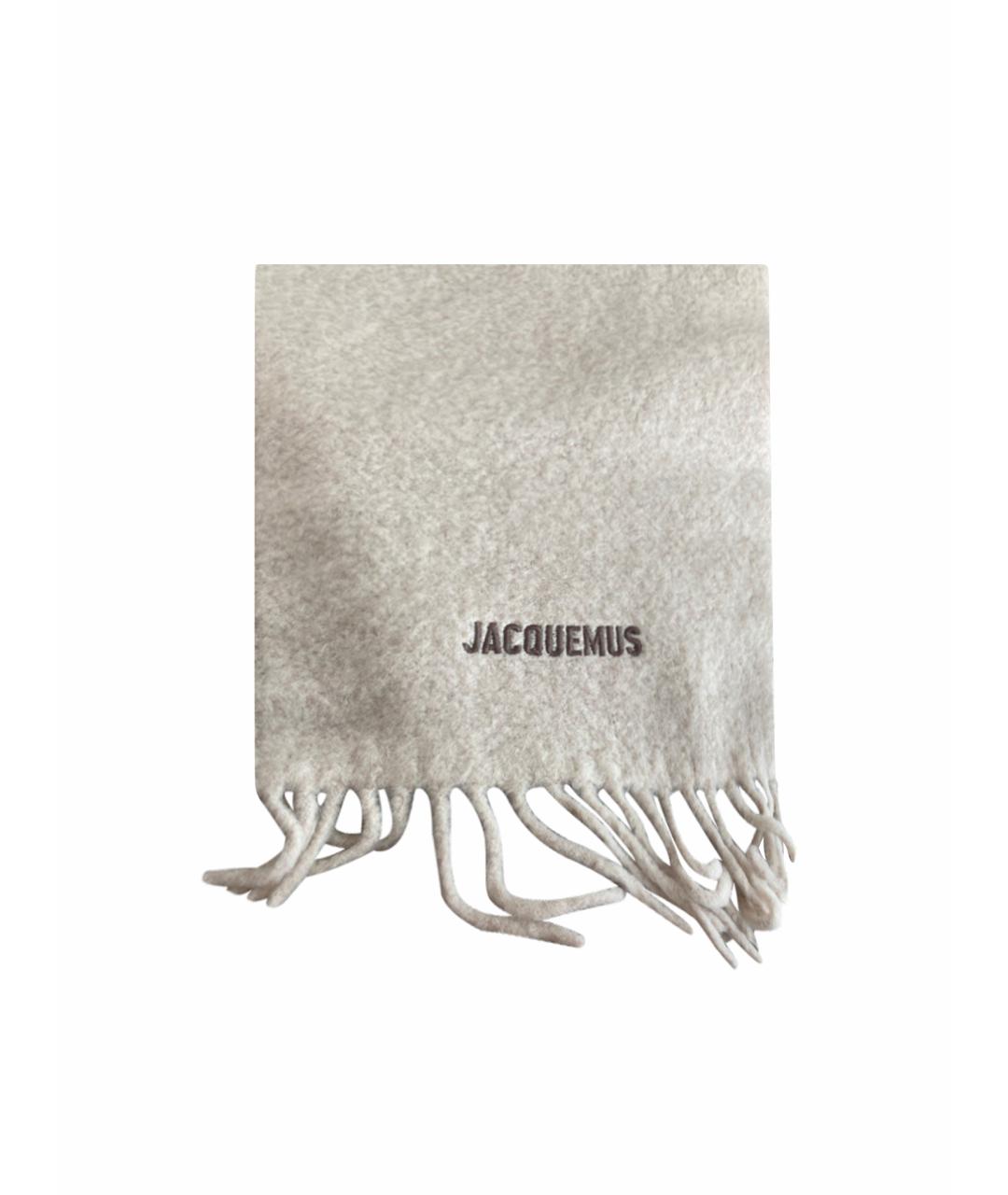 JACQUEMUS Бежевый шарф, фото 1