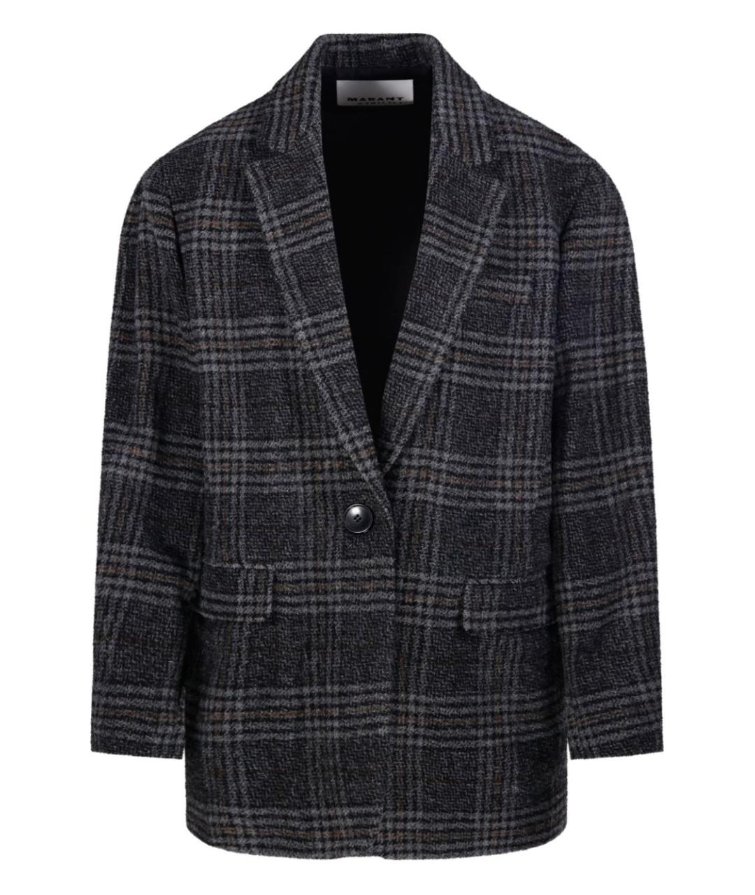 ISABEL MARANT ETOILE Антрацитовое шерстяное пальто, фото 1