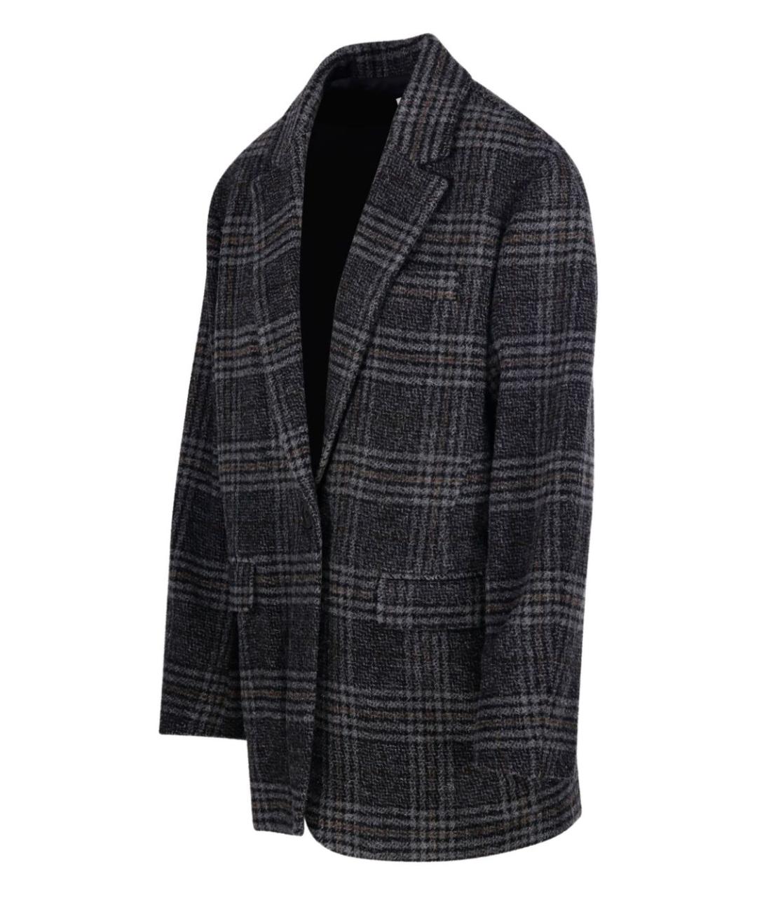 ISABEL MARANT ETOILE Антрацитовое шерстяное пальто, фото 3