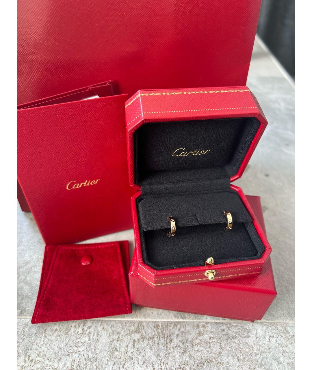 CARTIER Золотые серьги из розового золота, фото 2