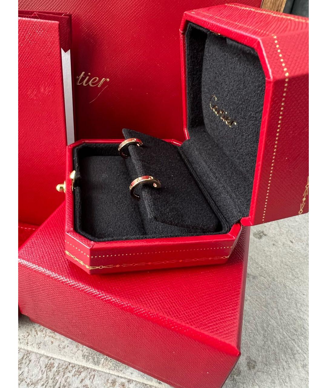 CARTIER Золотые серьги из розового золота, фото 7
