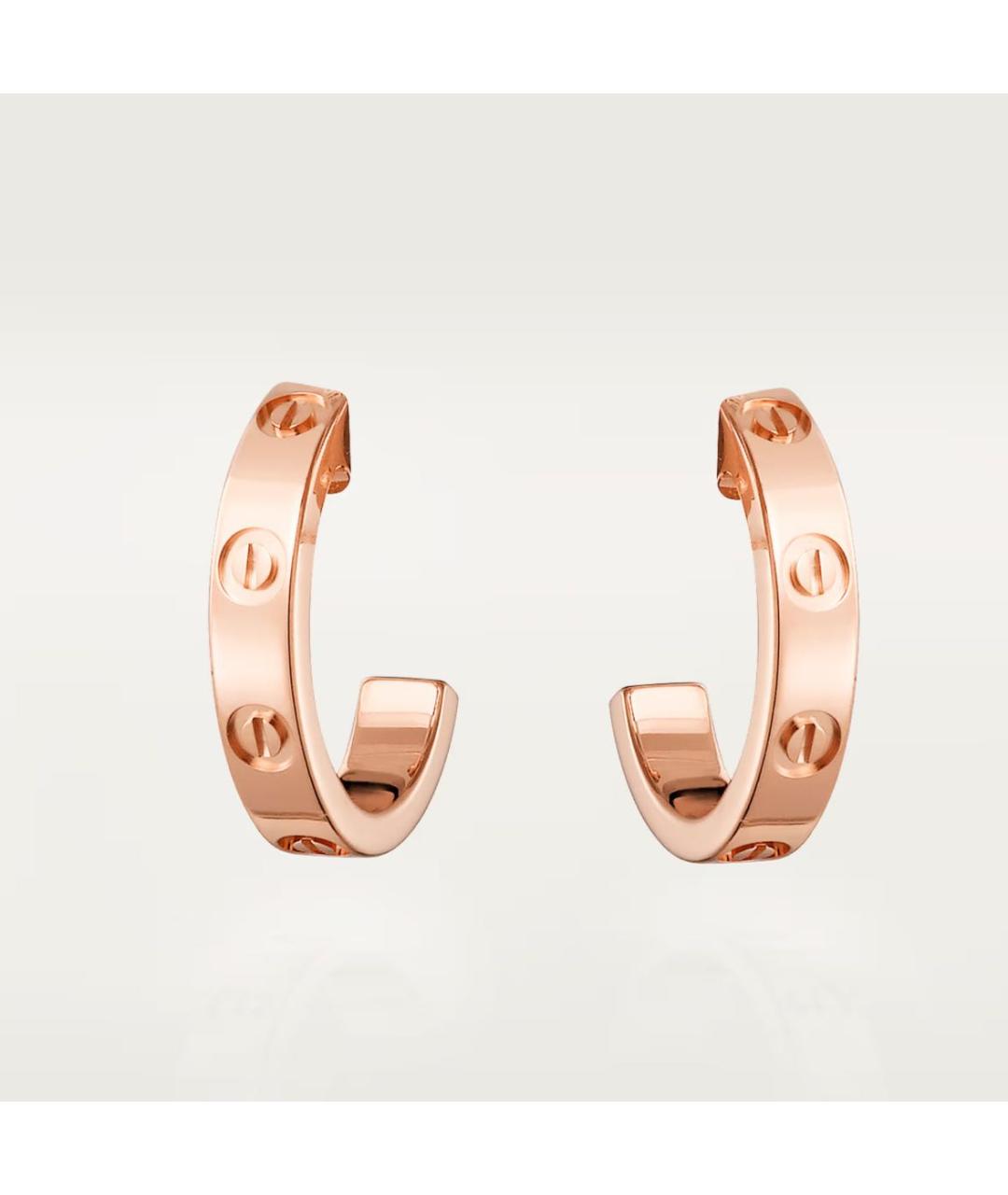 CARTIER Золотые серьги из розового золота, фото 8