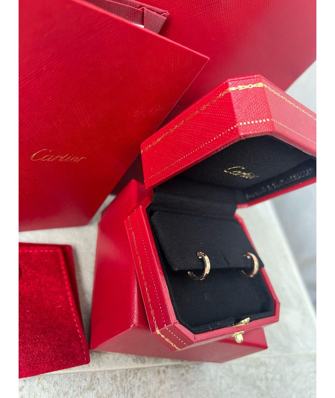 CARTIER Золотые серьги из розового золота, фото 5