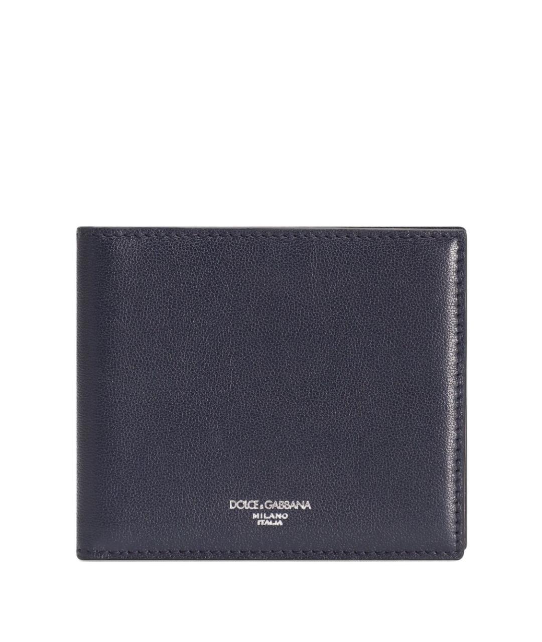 DOLCE&GABBANA Синий кожаный кошелек, фото 1