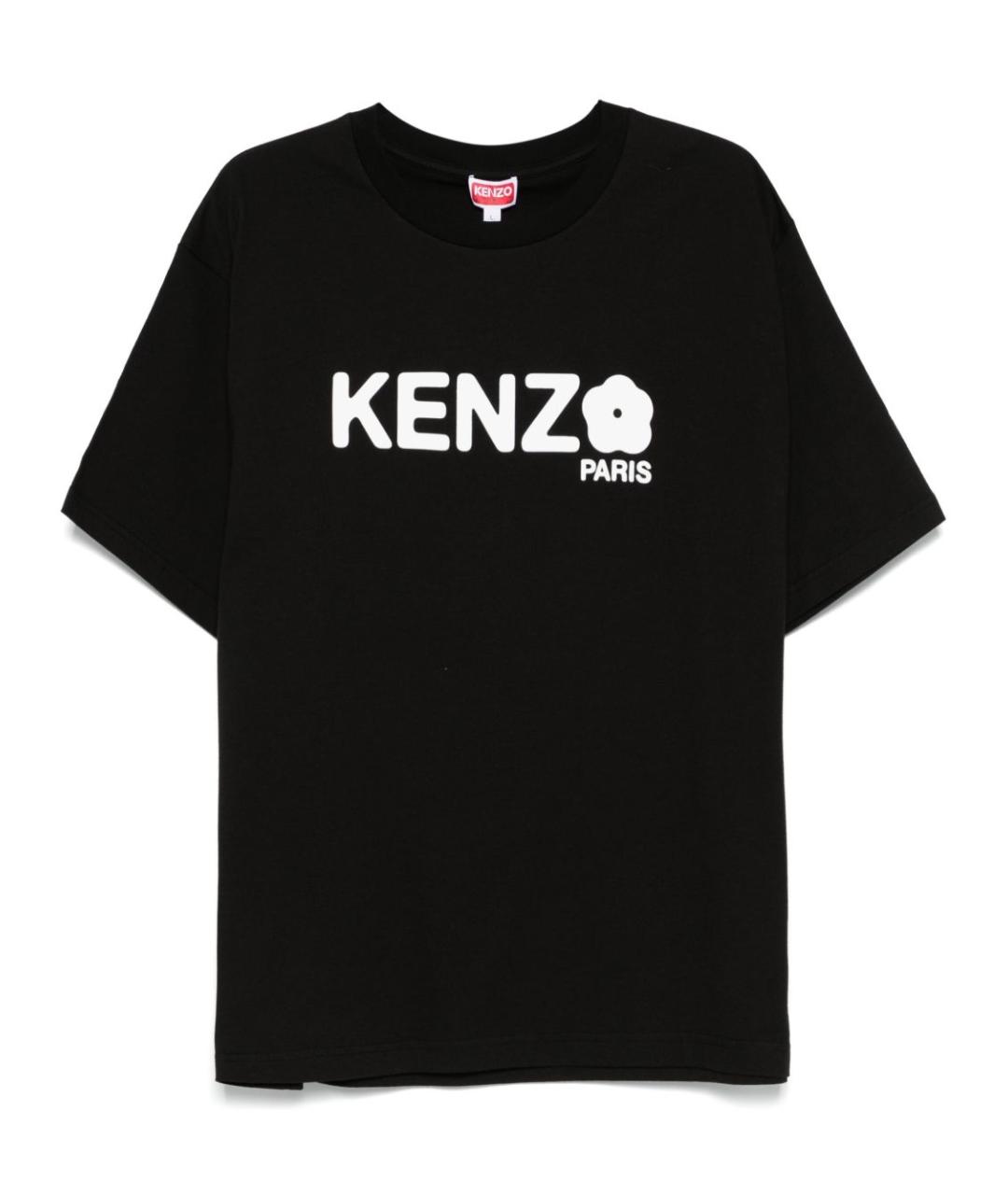 KENZO Черная хлопковая футболка, фото 3