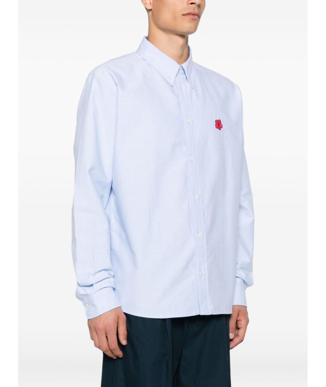 KENZO Голубая хлопковая кэжуал рубашка, фото 2