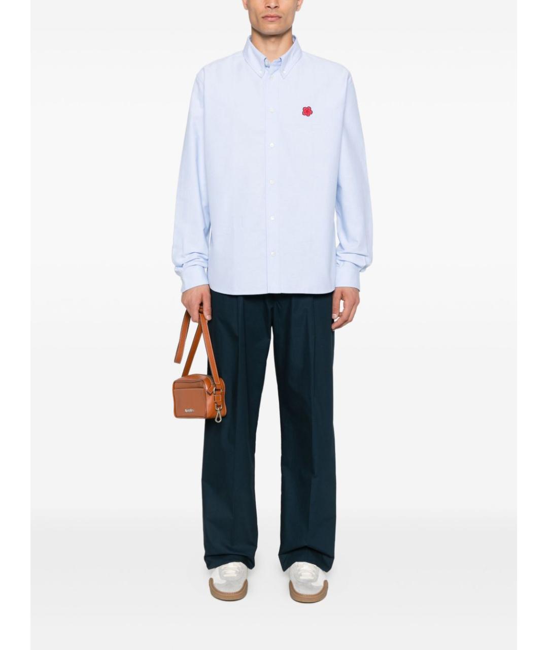 KENZO Голубая хлопковая кэжуал рубашка, фото 4