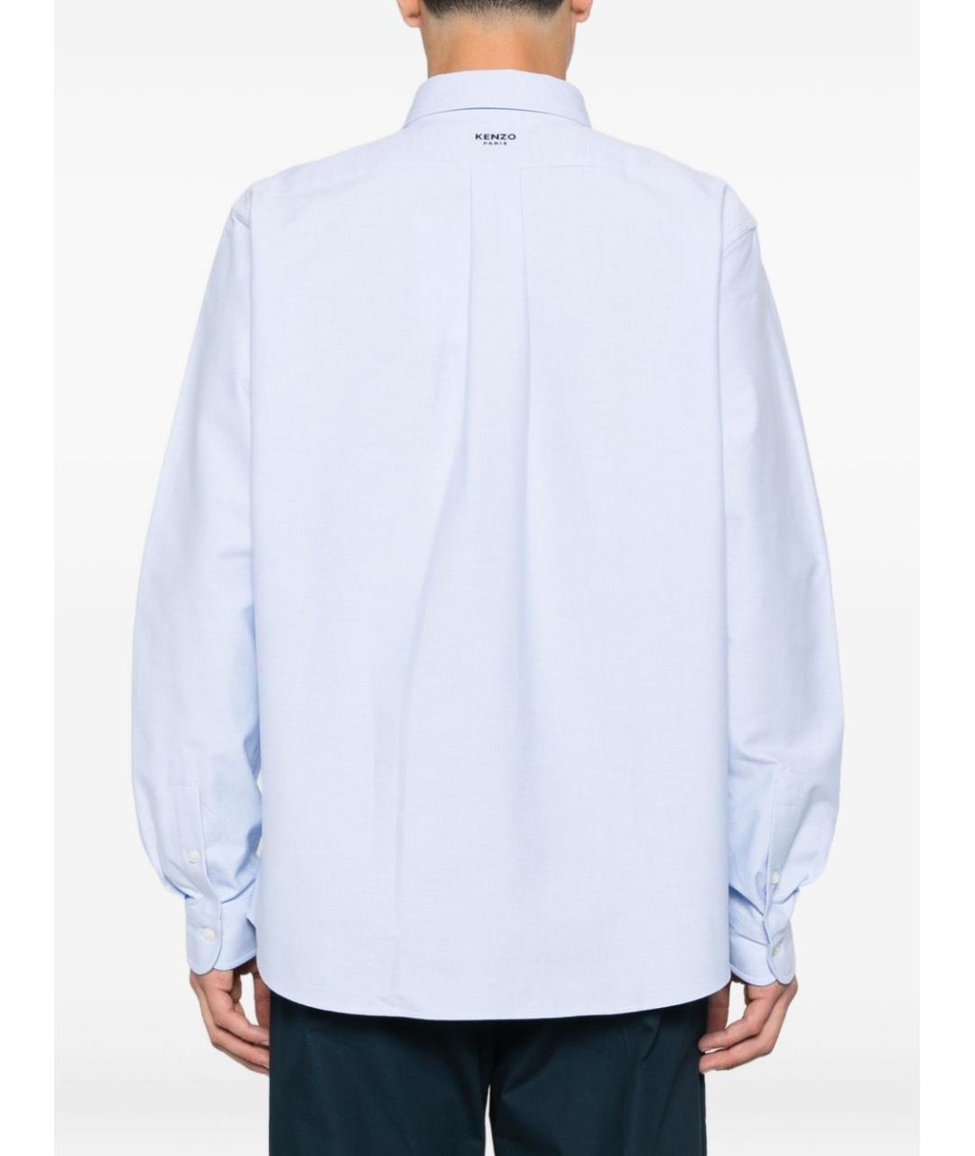KENZO Голубая хлопковая кэжуал рубашка, фото 3