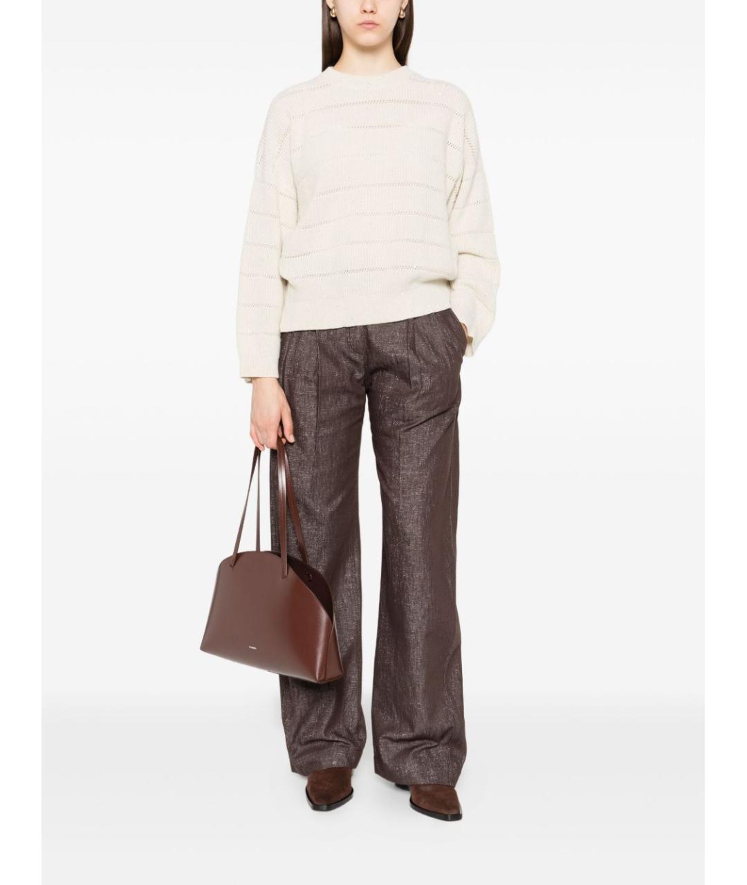 BRUNELLO CUCINELLI Бежевый кашемировый джемпер / свитер, фото 2