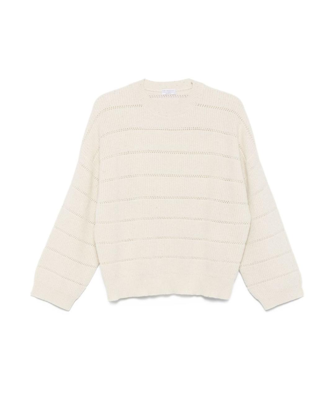 BRUNELLO CUCINELLI Бежевый кашемировый джемпер / свитер, фото 1