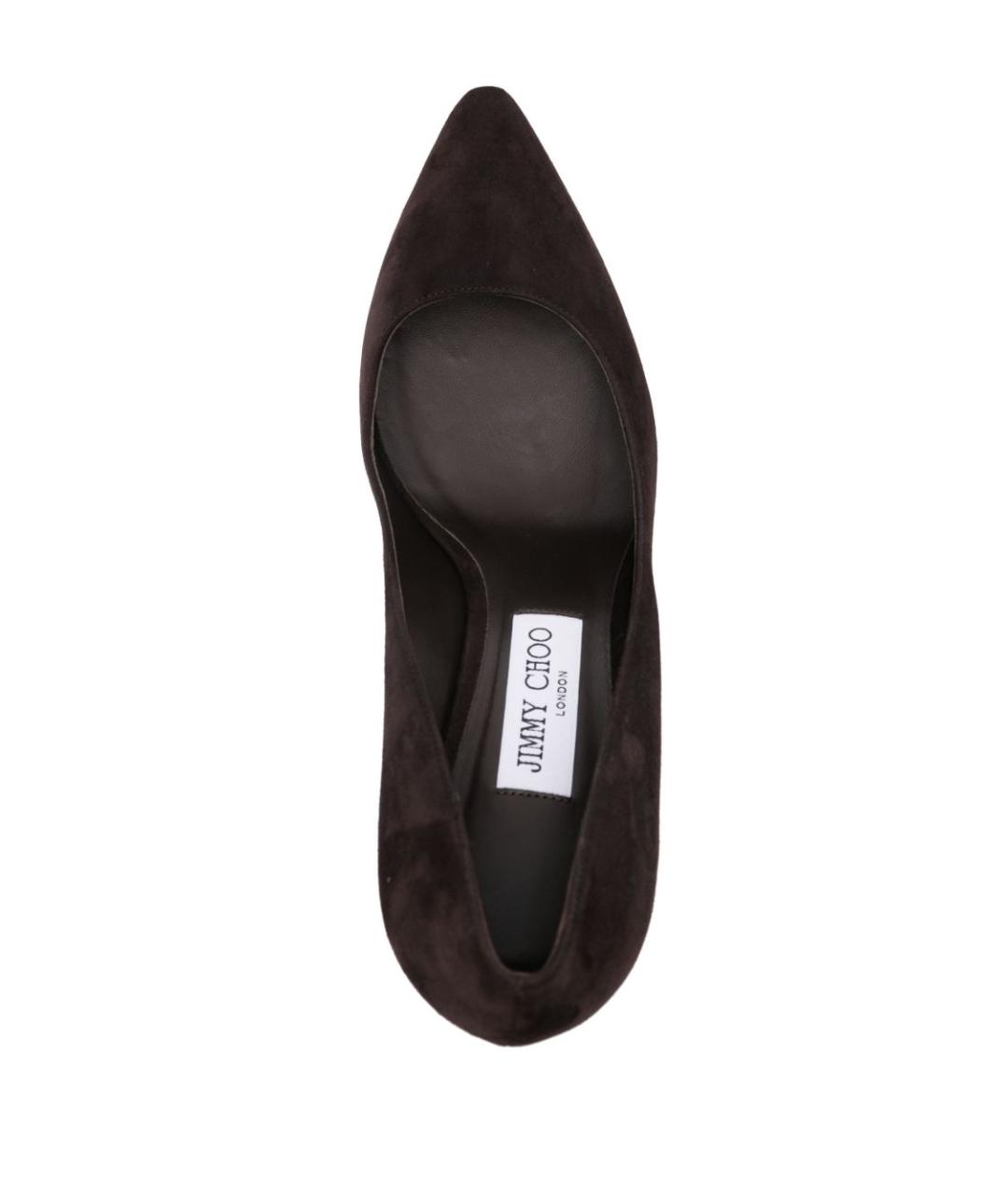 JIMMY CHOO Коричневые замшевые туфли, фото 3