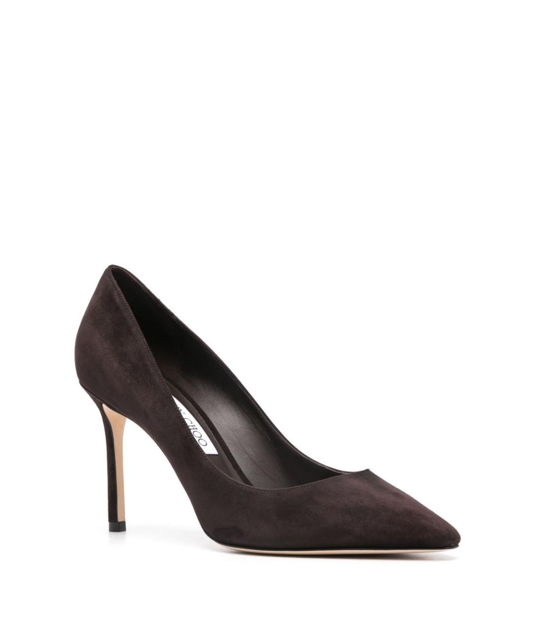 JIMMY CHOO Коричневые замшевые туфли, фото 4