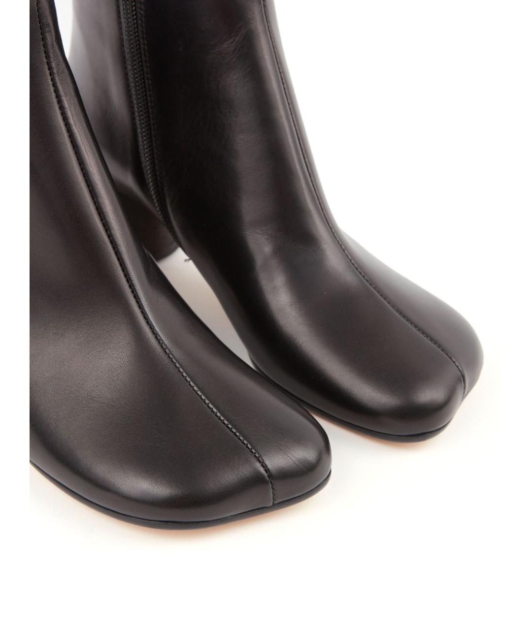 MM6 MAISON MARGIELA Черные кожаные ботильоны, фото 6