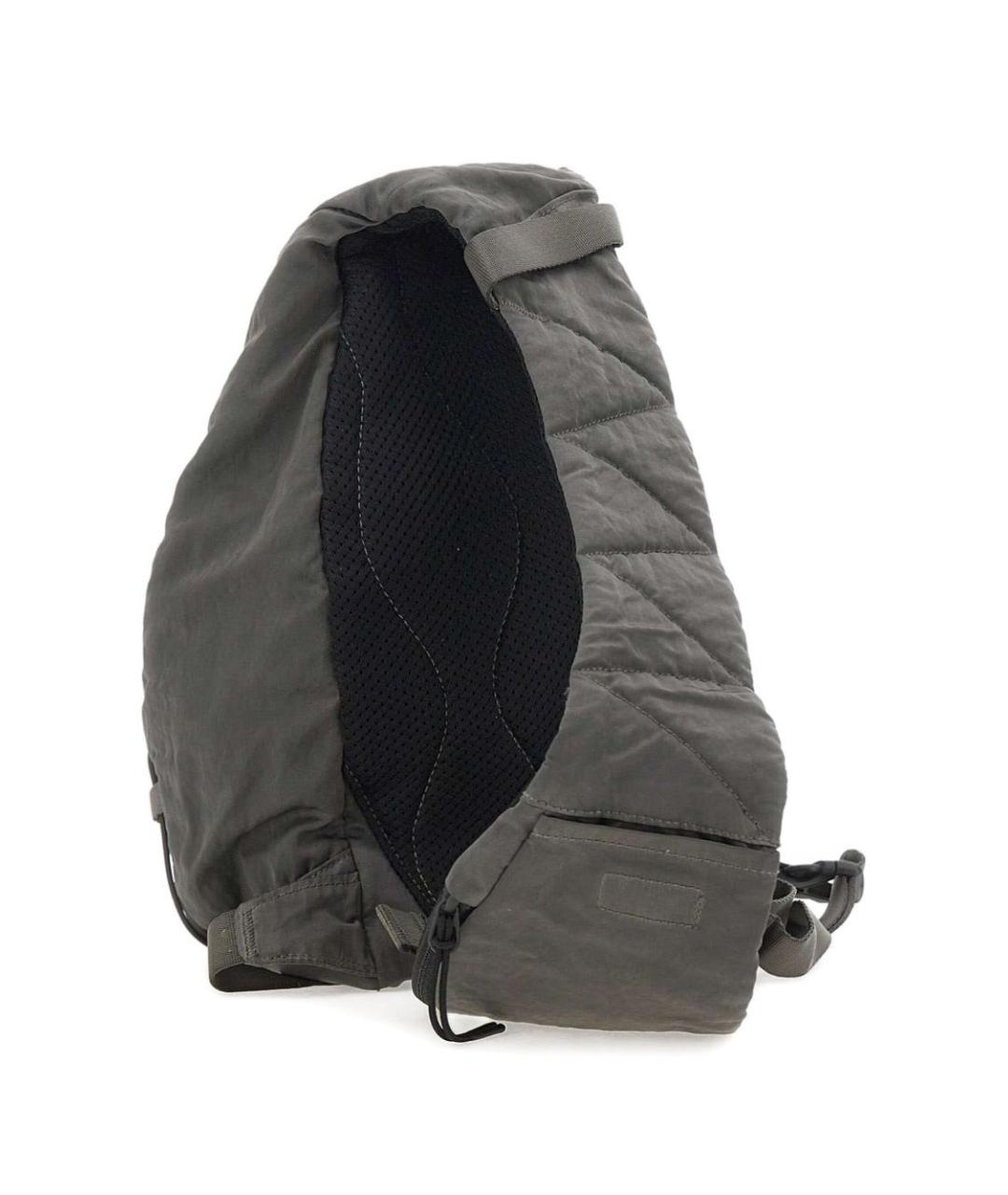 CP COMPANY Серая синтетическая сумка на плечо, фото 3
